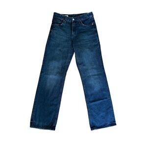 Zara Dark Wash Straight Leg Jeans Blue Denim High Rise Size 4 USA